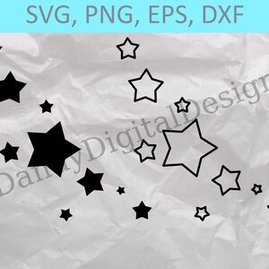 Star Trail SVG, Cuttable Stars, Cricut or Silhouette Cut Files