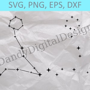 Pisces SVG, Cuttable Zodiac Signs, Cricut or Silhouette Cut Files