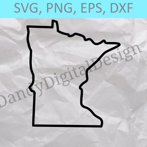 Minnesota State Outline SVG, MN Outline SVG, State Outline, Cricut or Silhouette Cut Files