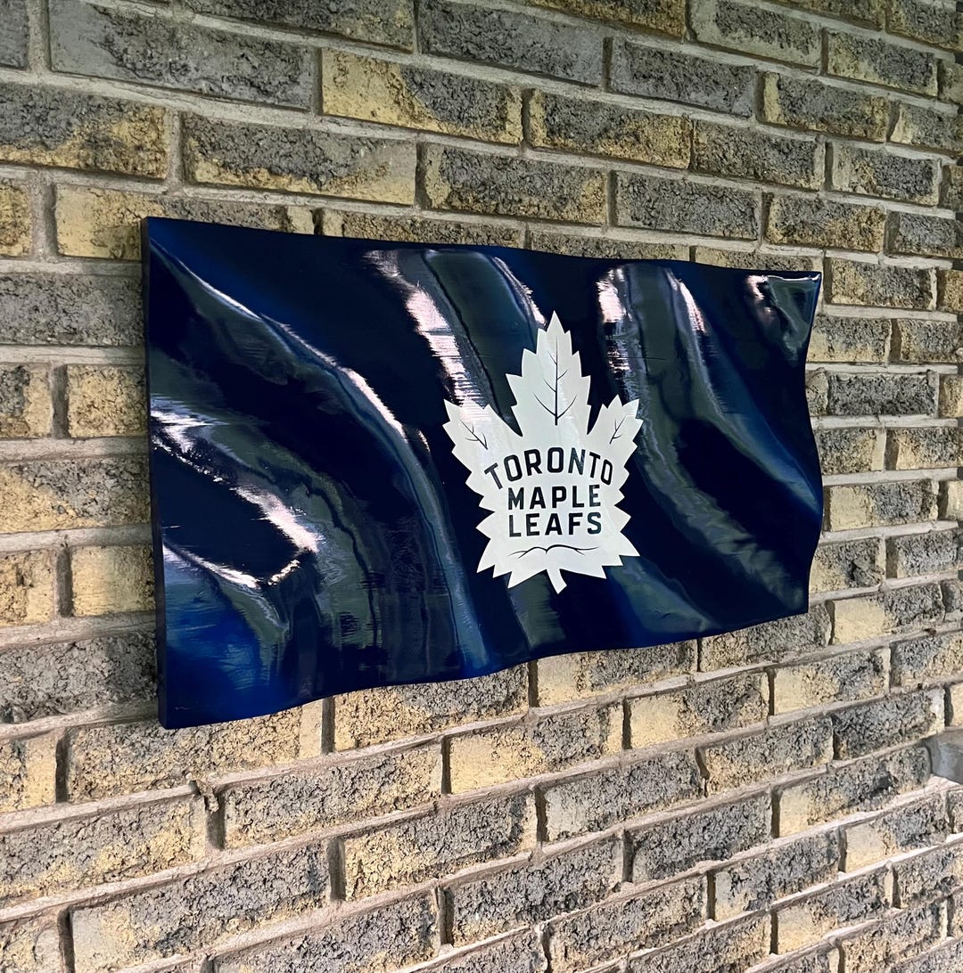 Toronto Colors Wavy Toronto Maple Leafs Flag solid Wood - Etsy Canada
