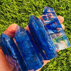 5-7cm Blue Cherry Quartz Crystal Tower, 1 Polished Blue Cherry Quartz Crystal Point Tower