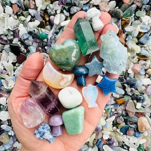 CALM Mini Crystals Confetti Scoop for Stress Relief & Calm Energy, Stones for Anxiety, Surprise Crystal Mystery Scoop