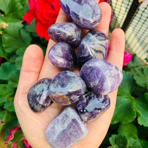 Amethyst, 1 Polished Genuine Tumbled Amethyst Crystal