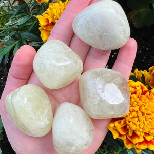 3-5cm Large Tumbled Citrine, 1 Polished Tumbled Citrine Crystal