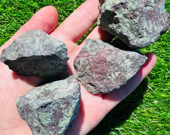 Raw Dragon Bloodstone Crystal Specimen, Rough Genuine Dragon Bloodstone Crystal