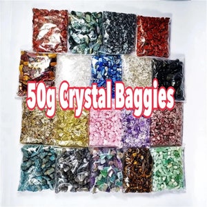 Wholesale Crystal Chips, 50g Crystal Chip Baggies, Bulk Small Crystal Chips