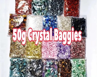 Wholesale Crystal Chips, 50g Crystal Chip Baggies, Bulk Small Crystal Chips