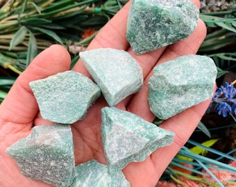 Raw Green Aventurine, 1 Medium Raw Genuine Green Aventurine Crystal Specimen