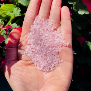 Rose Quartz, Tiny Crushed Crystal Chip Baggies, Wholesale Small Crystal Chip Packs