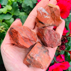 Raw Red Jasper, 1 Medium Raw Genuine Red Jasper Crystal Specimen