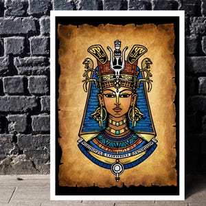 Póster de la diosa egipcia Hathor, Antiguo Egipto, Arte Espiritual, Diosa, Arte de la Diosa, Divinidad Femenina, Arte Egipcio, Descarga Digital