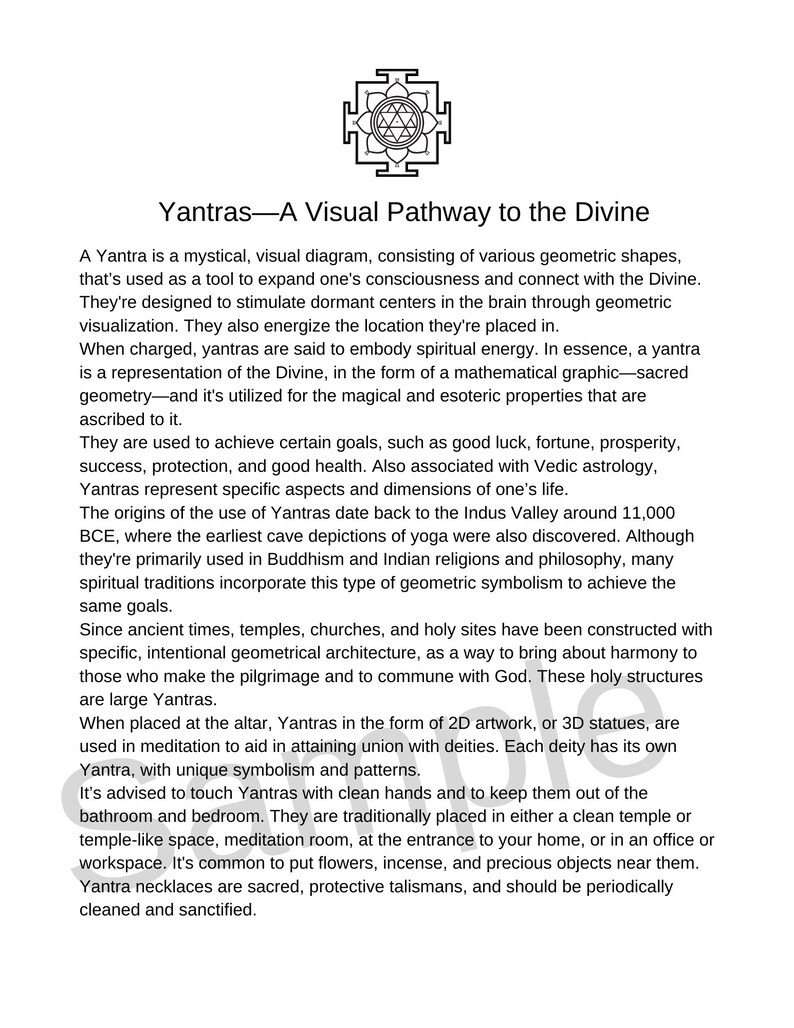 Sri Yantra Coloring Sheets, Educational Bundle, Goddess Art, Digital ...