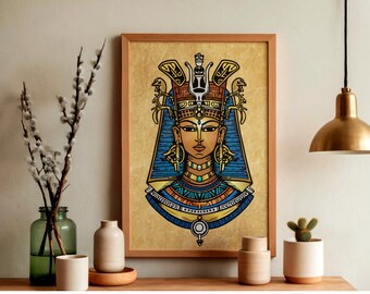 Poster della dea Hathor: arte spirituale dell'antico Egitto (download digitale)