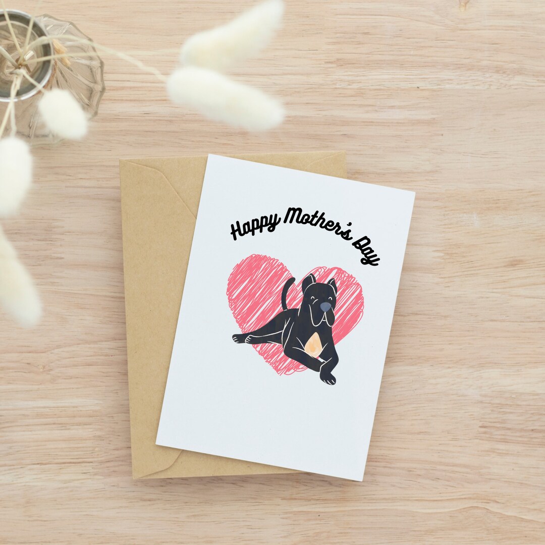 Dog Mom Card, Cane Corso Mothers Day Card, Printable Pet Card, Best Dog Mom Ever, World Best Dog