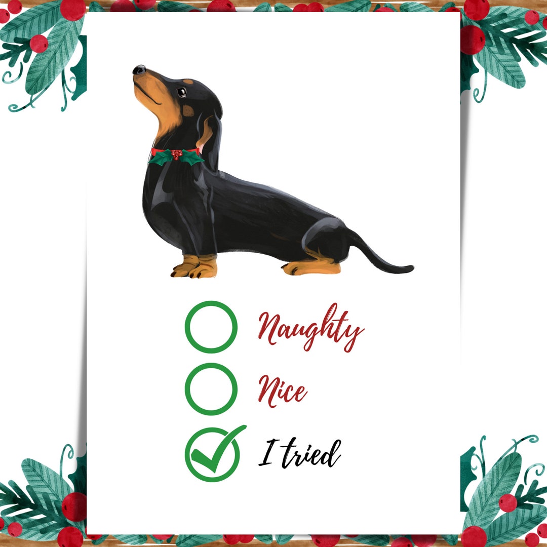 Dachsund Christmas Card Printable Christmas Card From The Dog Holiday Dog Card Pet Christmas
