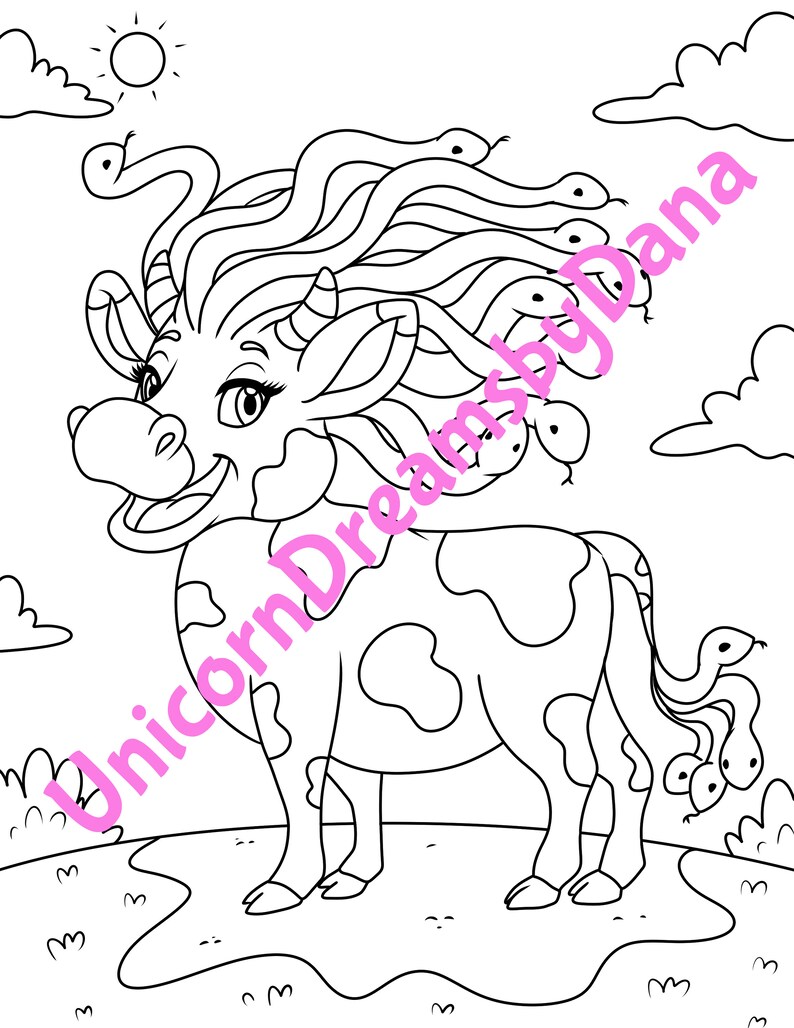 Land Animals Hybrid Coloring Page Bundle Animal Hybrid Etsy Australia