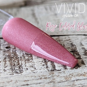 Rosa Farbgläser - Shimmer Dip Powder