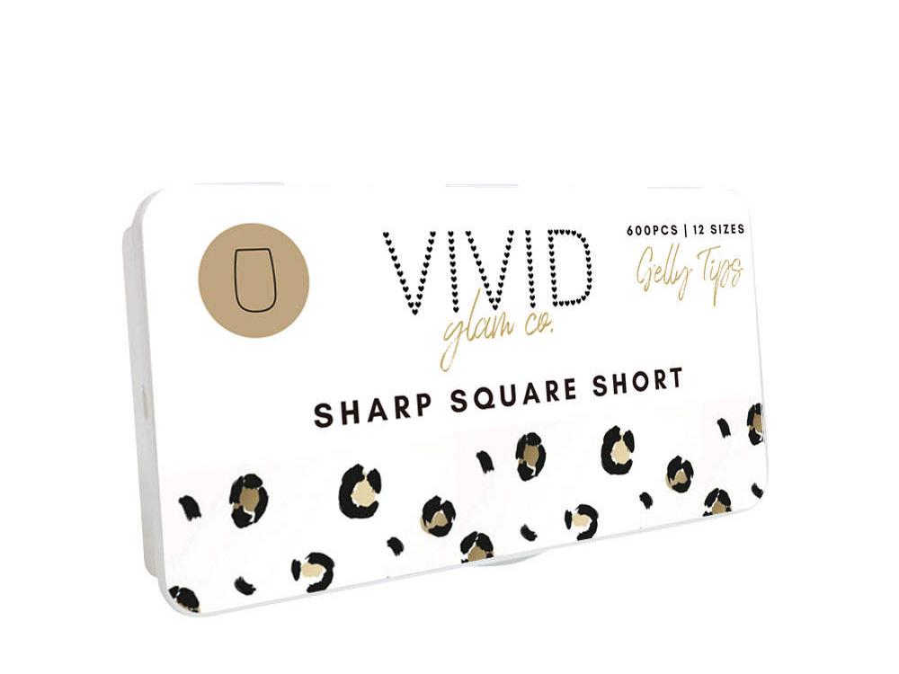 Pointes carrées courtes en gel pointues