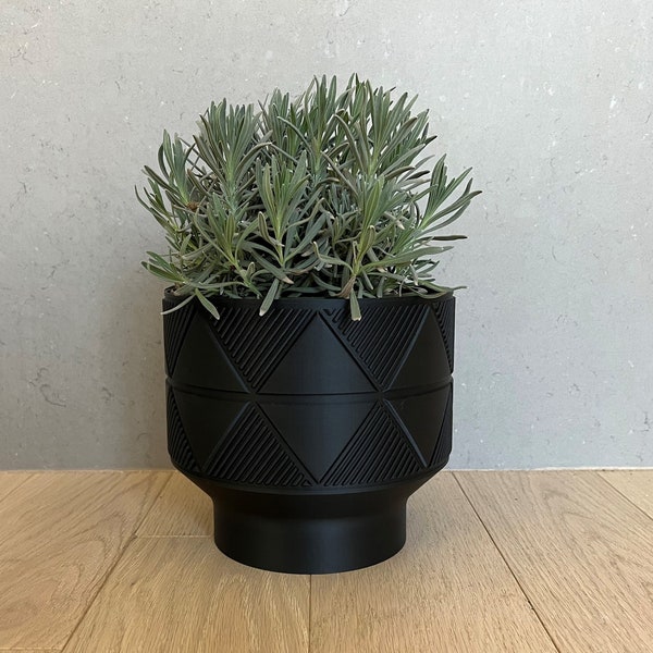 Lightweight Planter Pot | Black | 4",6" and 8" sizes