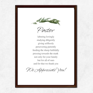 Pastor&#39;s Appreciation Month, Pastor, Clergy Appreciation, Gift for Pastor, Gift for Church Leader, 2 Timothy 4:2, Bible Verse, Eucalyptus