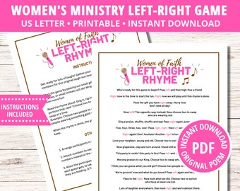 Pass the Gift, Left Right Game, Left Right Poem, Church Games, Bible Game, Women’s Ministry Left Right Gift Exchange, PDF Instant Download