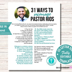 Pastor Appreciation Gift, Clergy Appreciation Month, Editable Template, Personalized Gift for Pastor, Church Gift, Pastor Apprecation GIfts