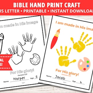Bible Handprint Craft, Fingerprint Craft, Christian Bible Activity, Sunday School Craft, Handprint Craft, Handprint Art, Preschool Craft