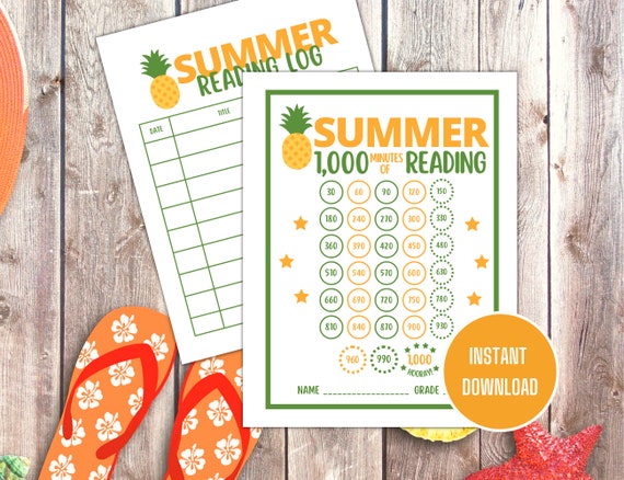 Summer Reading Chart for Kids Summer Reading Tracker Reading - Etsy
