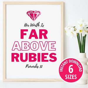 Arte de la pared cristiana, Proverbios 31, Mujer virtuosa, Regalo del Día de la Madre, Regalo de cumpleaños para la esposa, Regalo de cumpleaños para la hija, Versículo bíblico, Fe
