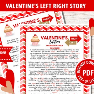 Valentine&#39;s Games, Left Right Game, Valentines Day Games, Valentine Party Games, Right Left Game, Gift Exchange Game, Valentine&#39;s Day Gift