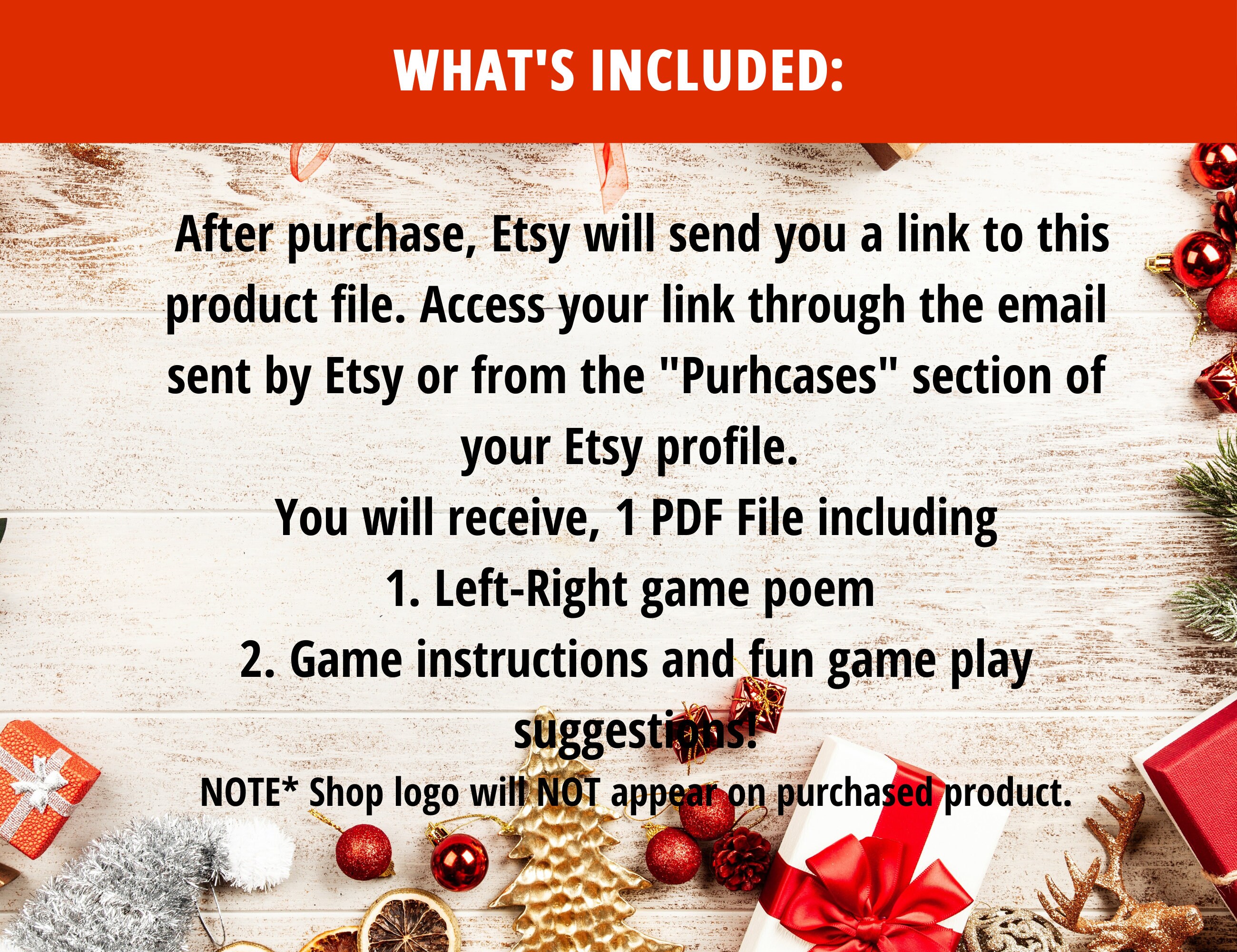 Left-right Game, Festive Fun, Gift Swap Game, Christmas Game, Gift