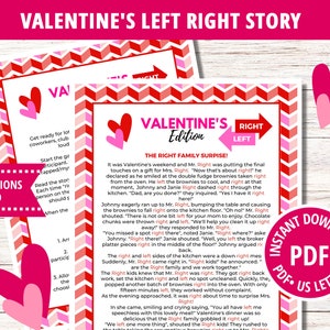 Valentine&#39;s Games, Left Right Game, Valentines Day Games, Valentine Party Games, Right Left Game, Gift Exchange Game, Valentine&#39;s Day Gift