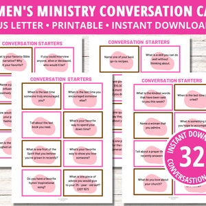 Gespreksstarters voor vrouwenbediening, gesprekskaarten, teambuilding en kerkprintables, Instant Download PDF, Bijbelspellen volwassenen