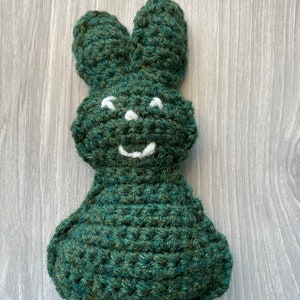 Crocheted rabbit cat toy