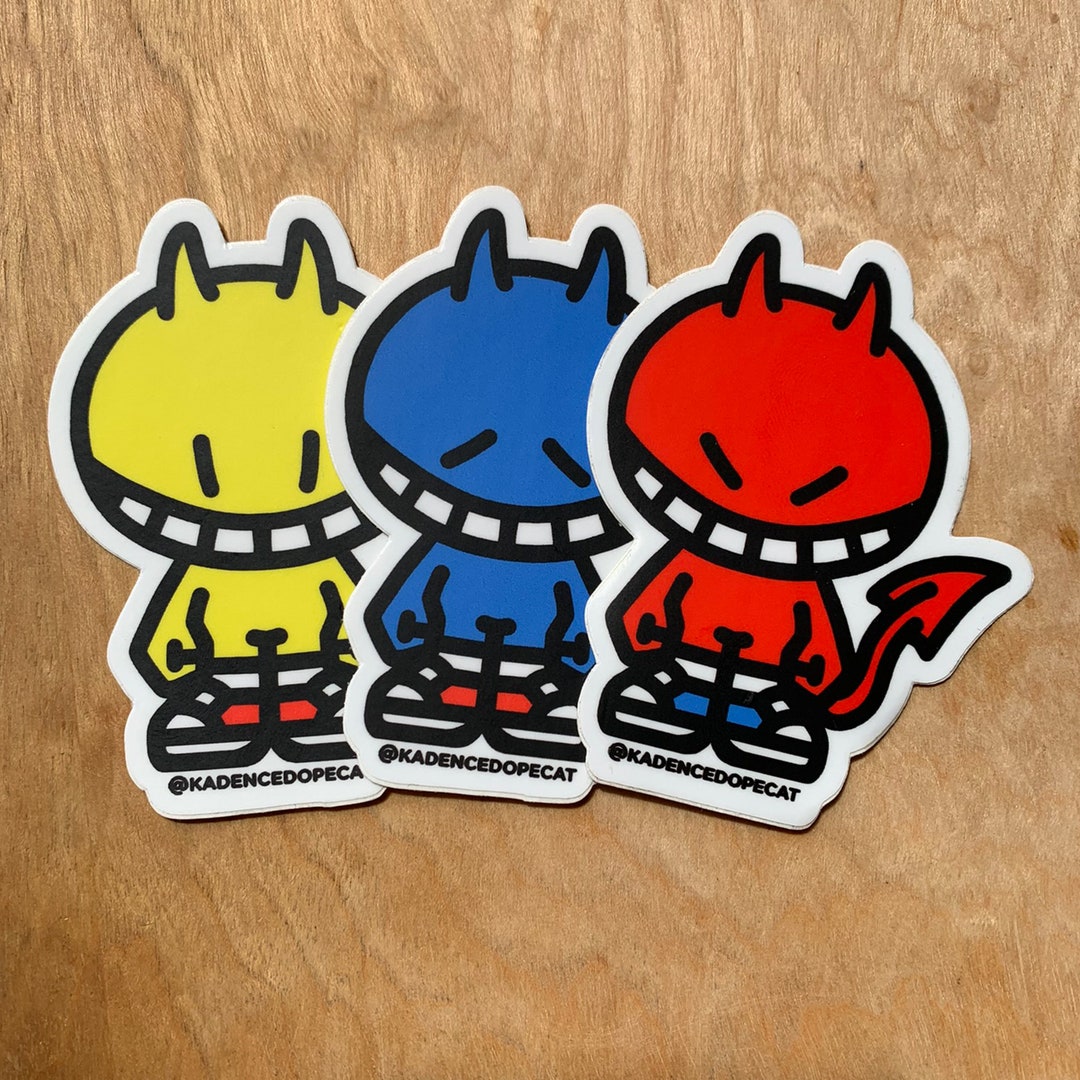 Demon Racers Demunz X Racers Yellow Demon Vinyl Sticker - Etsy