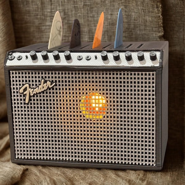 Fender Amp Guitar Pick Holder With Light
