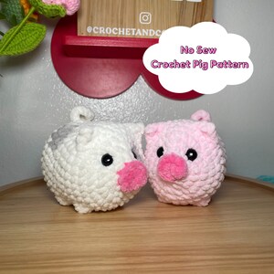 Patrón de cerdo a crochet sin costuras: Wilbur Amigurumi (Patrón PDF)