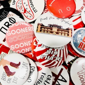 2.25/3 inch Custom Oklahoma Game Day Button