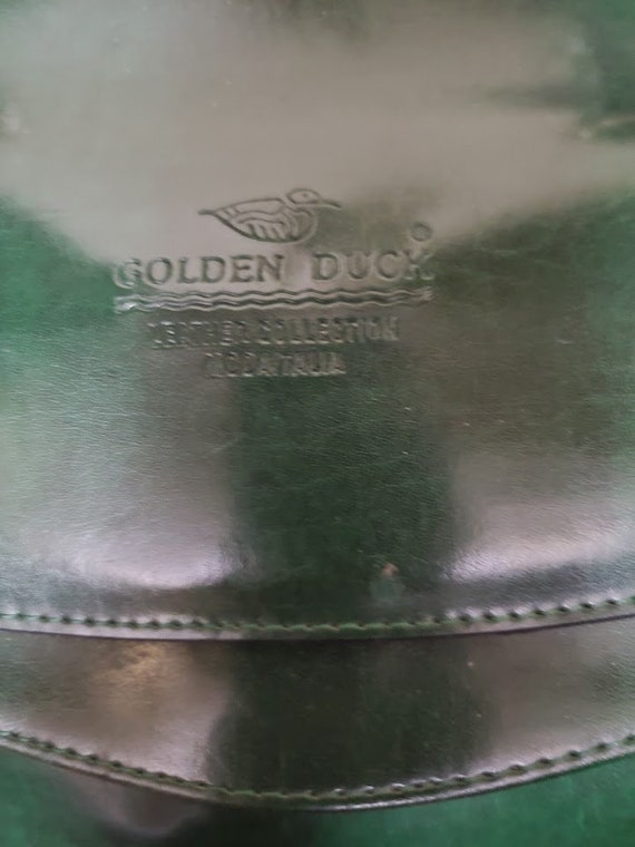 Vintage Golden Duck Leather Collection Green Bag,… - image 8