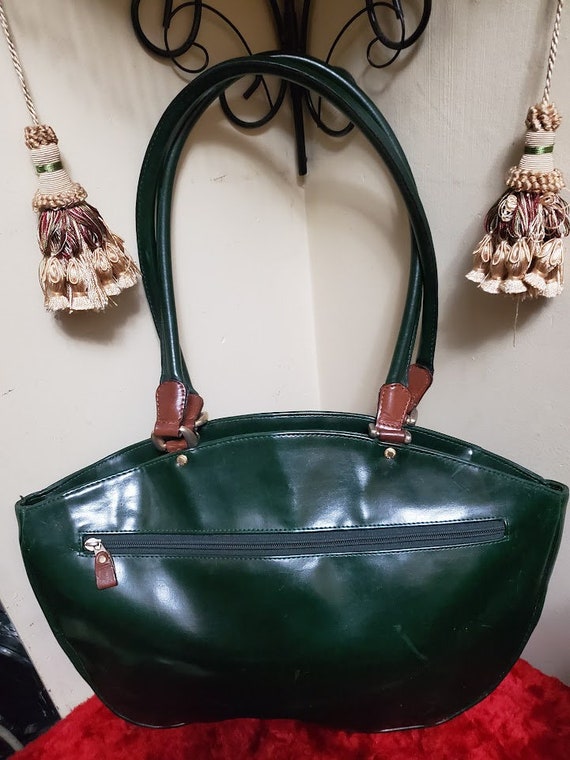 Vintage Golden Duck Leather Collection Green Bag,… - image 10