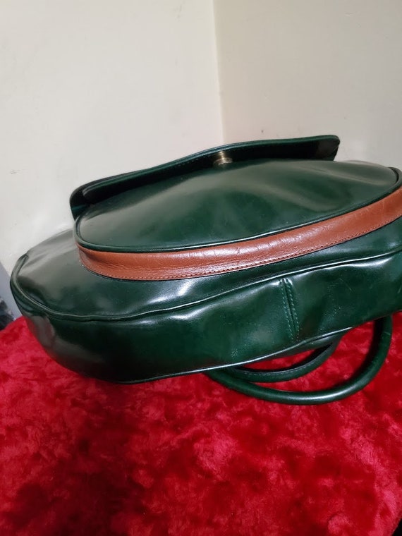 Vintage Golden Duck Leather Collection Green Bag,… - image 5