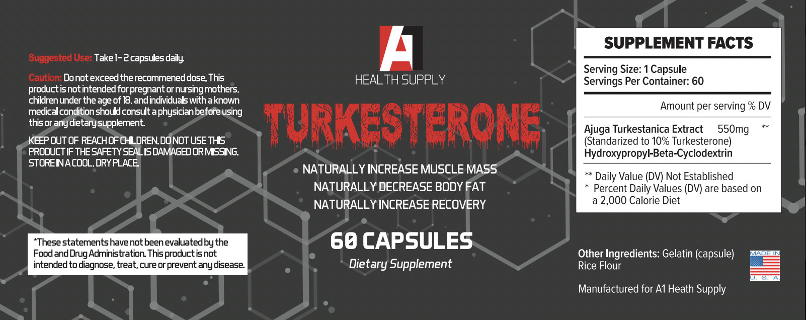 Turkesterone Extract Capsules Pure 500mg 60 Count - Etsy