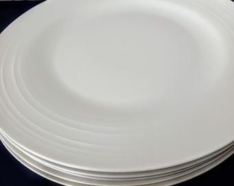 Mikasa Swirl Bone China Dinner Plates: Elegant White Dishes