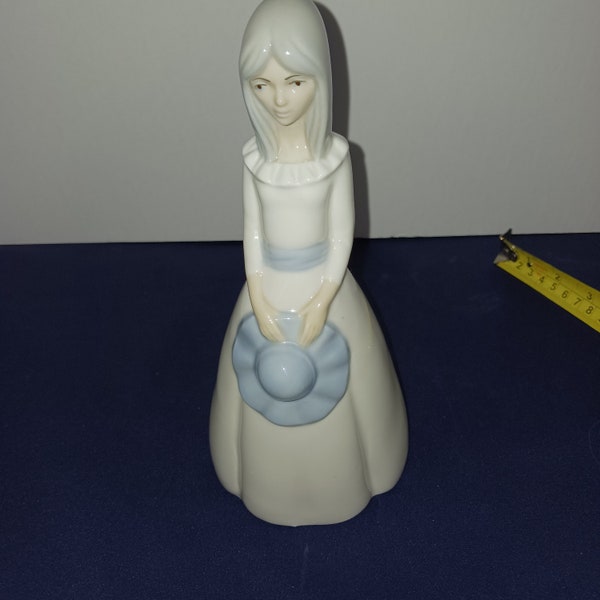 Miguel Requena Porcelanas Valencia Figurine of Young Woman with Bonnet