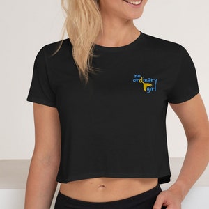 No Ordinary Girl Embroidered Flowy Cropped Tee - H2O Just Add Water Inspired