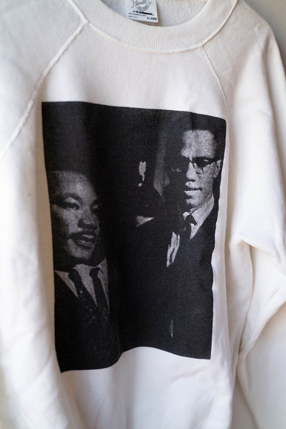 Vintage MLK/Malcom X 80s Hanes Pannill Sweatshirt - image 3