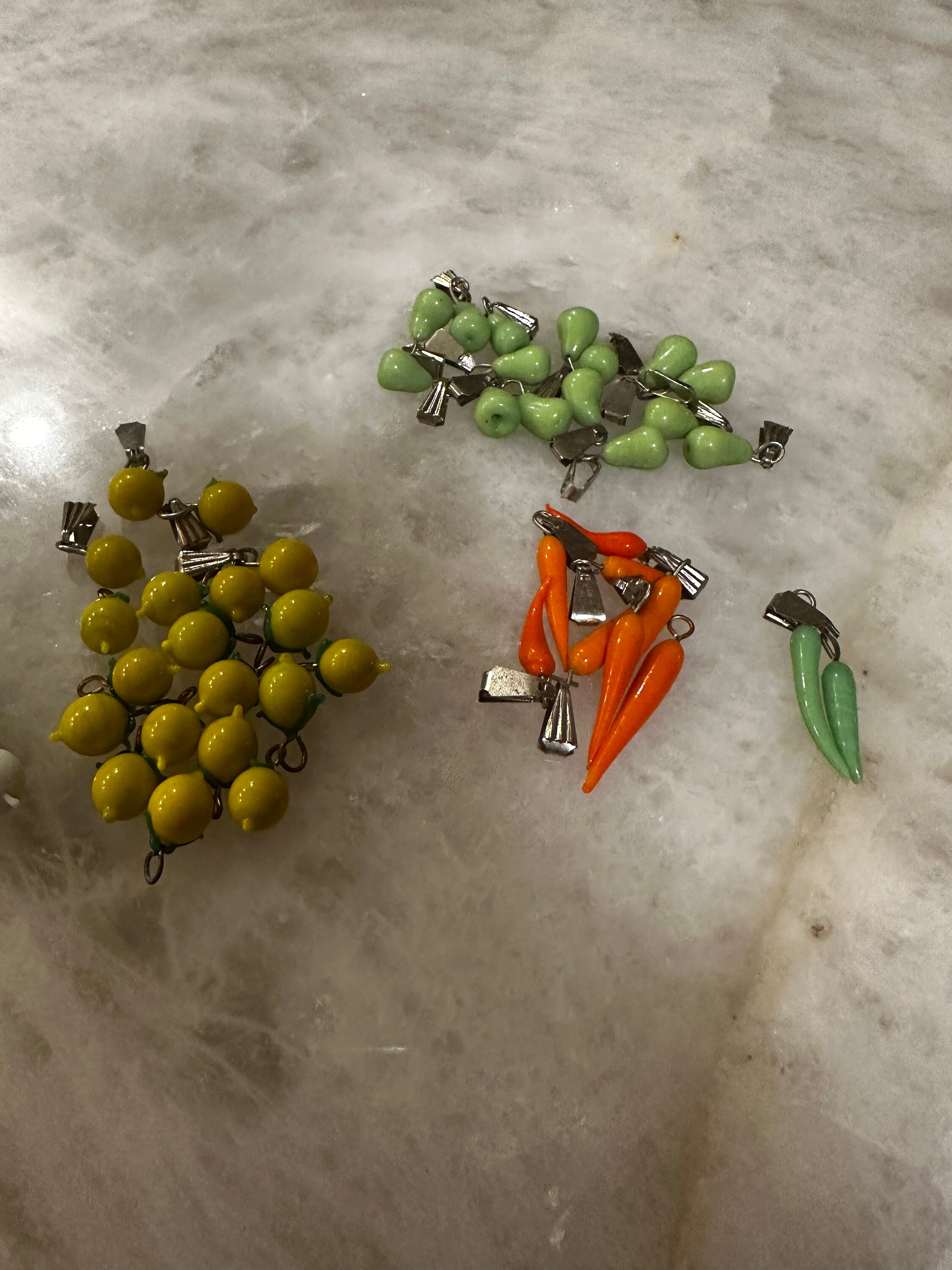 Vintage Glass Fruit and Veggie Charms – The Bead Shop