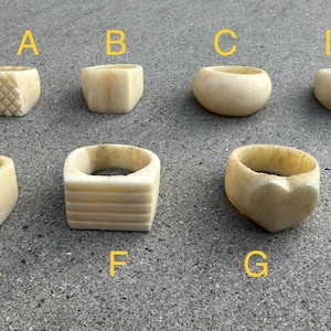 Vintage Water Buffalo Bone Rings | Nepal and India | Handmade | Bovine Rings | Horn Ring | Sustainable and Organic Jewelry