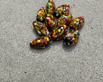 Millefiori Antique Trade Bead | African | Venetian | Indian |  Ghana | Antique Matching Venetian Millefiori Trade Beads | 10 beads, 15grams