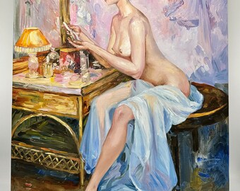 Boudoir Painting | Vladimir’s Muse | 16 x 19.75 in | VL 17 95 | Original Acrylic on Canvas